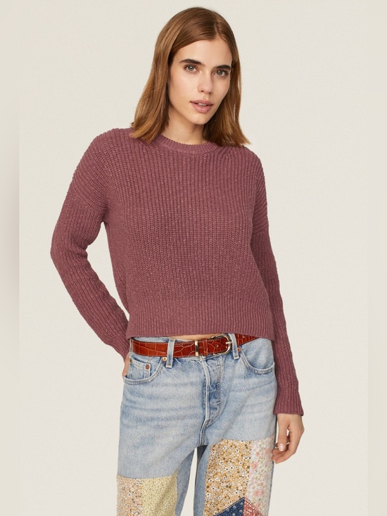 Madewell Sweaters - Madewell Ribbed Crewneck Sweater in Dusty Rose